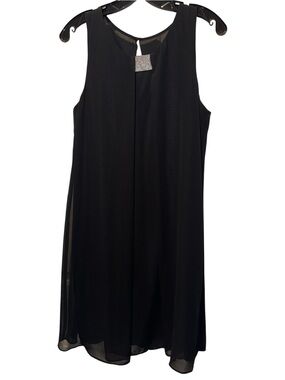 Rhinestone Detail Sleeveless Black Cocktail Party Dress.  Size 10.